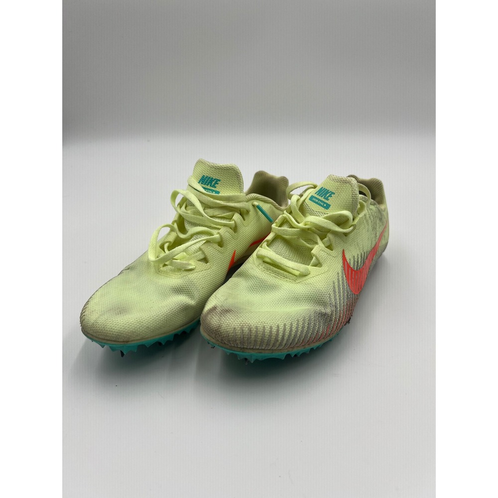 Nike Zoom Rival M 9 Track Spikes Neon Yellow Orange AH1020-700 Womens 7.5